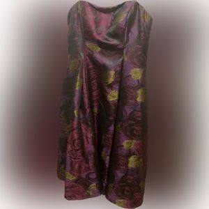 Adrianna Papell Strapless Purple Dress